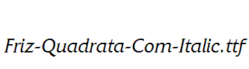 Friz-Quadrata-Com-Italic