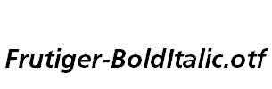 Frutiger-BoldItalic