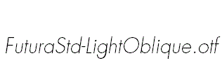 FuturaStd-LightOblique