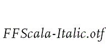 FFScala-Italic