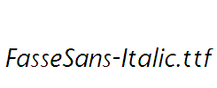 FasseSans-Italic