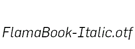 FlamaBook-Italic