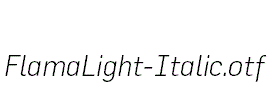 FlamaLight-Italic