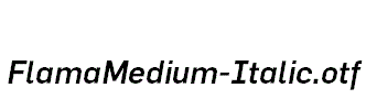 FlamaMedium-Italic