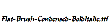 Flat-Brush-Condensed-BoldItalic