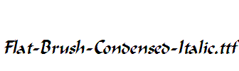 Flat-Brush-Condensed-Italic