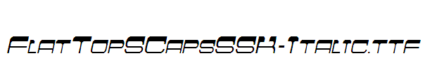 FlatTopSCapsSSK-Italic