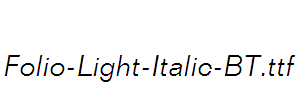 Folio-Light-Italic-BT