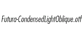 Futura-CondensedLightOblique