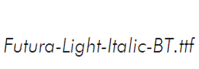 Futura-Light-Italic-BT