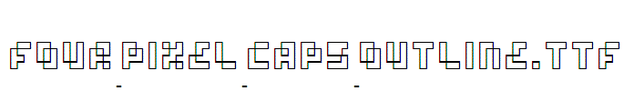 four-pixel-caps-outline