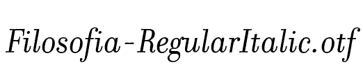 Filosofia-RegularItalic