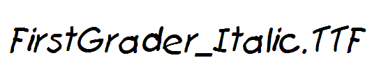 FirstGrader_Italic