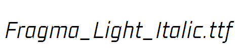 Fragma_Light_Italic