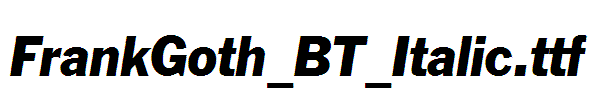 FrankGoth_BT_Italic