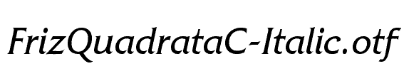 FrizQuadrataC-Italic