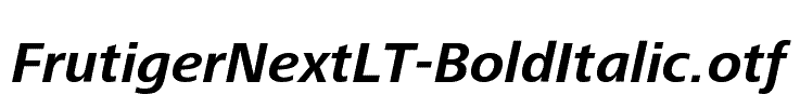FrutigerNextLT-BoldItalic