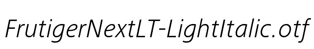 FrutigerNextLT-LightItalic