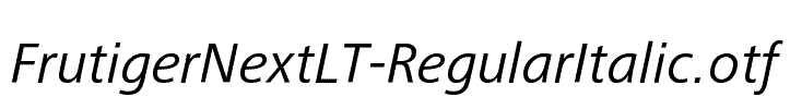 FrutigerNextLT-RegularItalic
