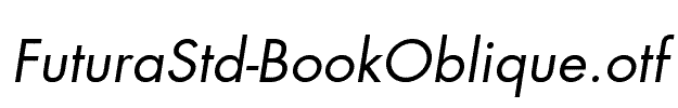 FuturaStd-BookOblique