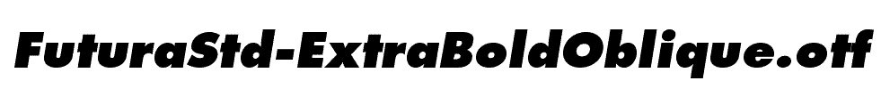 FuturaStd-ExtraBoldOblique