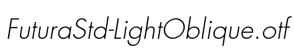 FuturaStd-LightOblique