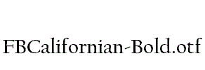 FBCalifornian-Bold