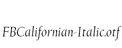 FBCalifornian-Italic