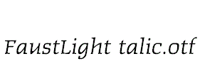 FaustLightItalic