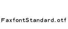 FaxfontStandard