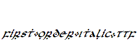 First-Order-Italic