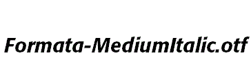 Formata-MediumItalic