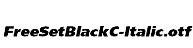 FreeSetBlackC-Italic