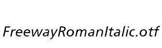 FreewayRomanItalic