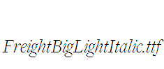 FreightBigLightItalic