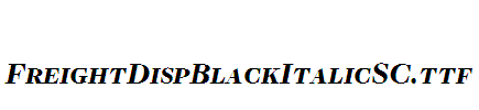 FreightDispBlackItalicSC