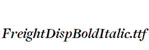 FreightDispBoldItalic