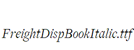 FreightDispBookItalic