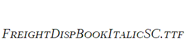 FreightDispBookItalicSC