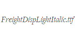 FreightDispLightItalic