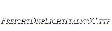 FreightDispLightItalicSC