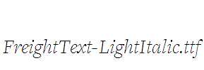 FreightText-LightItalic