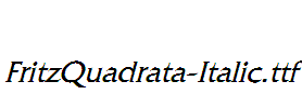 FritzQuadrata-Italic