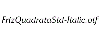 FrizQuadrataStd-Italic