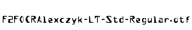 F2FOCRAlexczyk-LT-Std-Regular