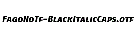FagoNoTf-BlackItalicCaps