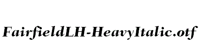 FairfieldLH-HeavyItalic