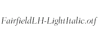 FairfieldLH-LightItalic