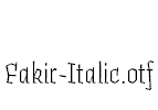 Fakir-Italic