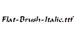 Flat-Brush-Italic